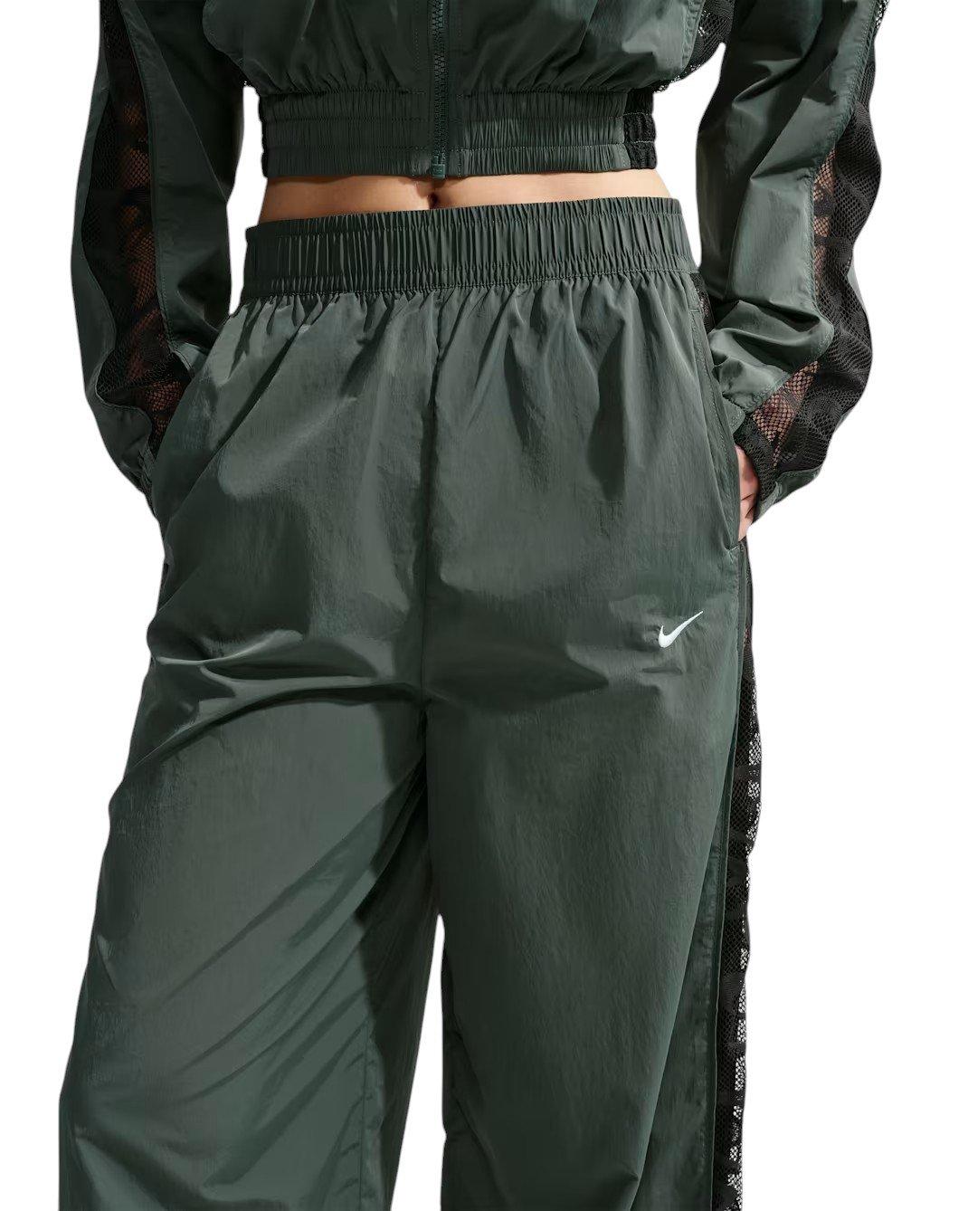 Nike Women's Sportswear Loose Mid-Rise Lace Track Pants - Camo Green - CAMO GREEN